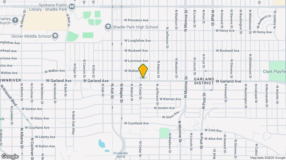 1334 W Garland Ave Map and Location Details