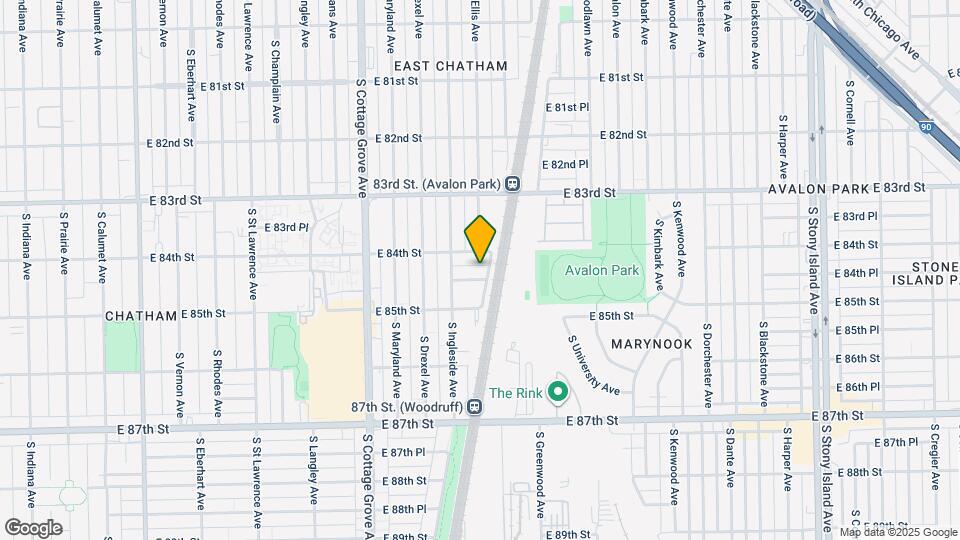 962 E 84th Pl Map and Location Details