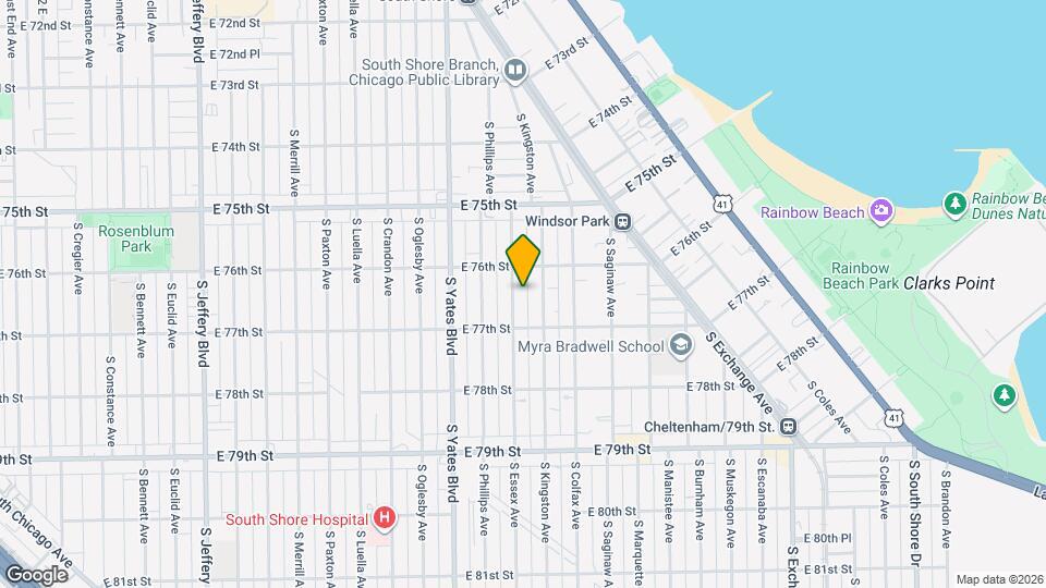 7625 S Essex Ave Map and Location Details