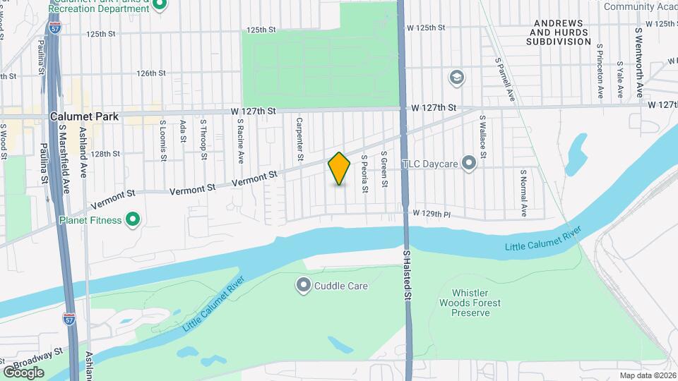 12854 S Sangamon St Map and Location Details