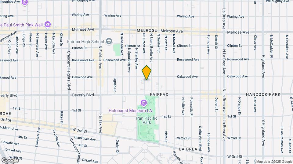 350 N Curson Ave Map and Location Details