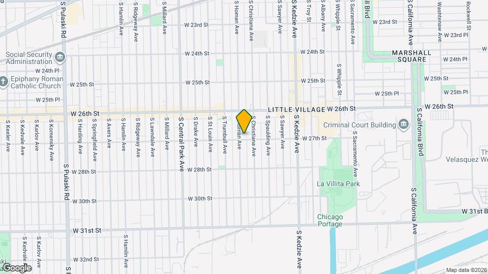 2659 S Homan Ave, Unit Coliving Map and Location Details