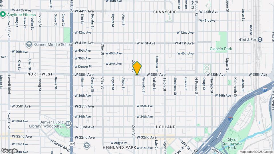 2340 W 38th Ave Map and Location Details