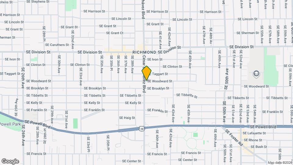 3908-3910-3910 SE Woodward St Map and Location Details