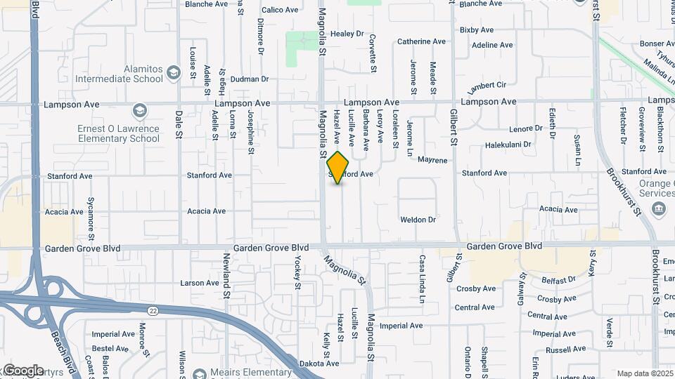 12781 Hazel Ave., Garden Grove Map and Location Details