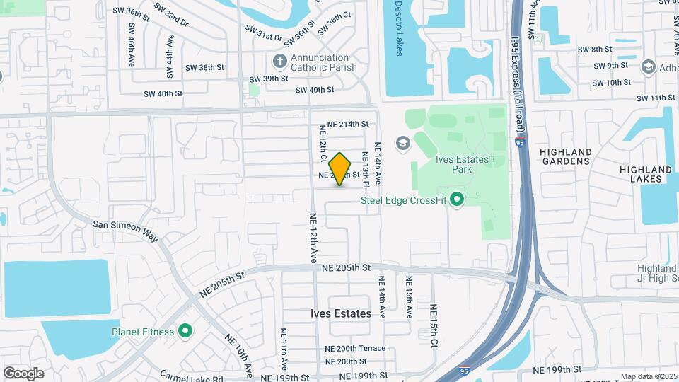 1270 NE 210th Terrace Map and Location Details