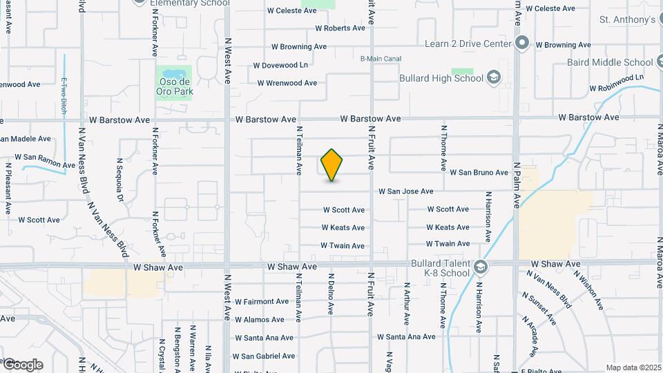 1512 W San Jose Ave Map and Location Details