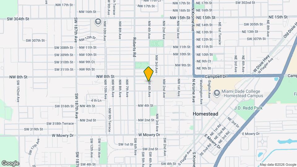 105 NW 7th St Map and Location Details