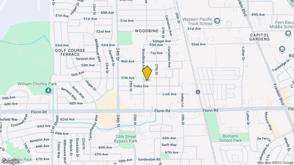 7021-7023 Woodbine Ave Map and Location Details