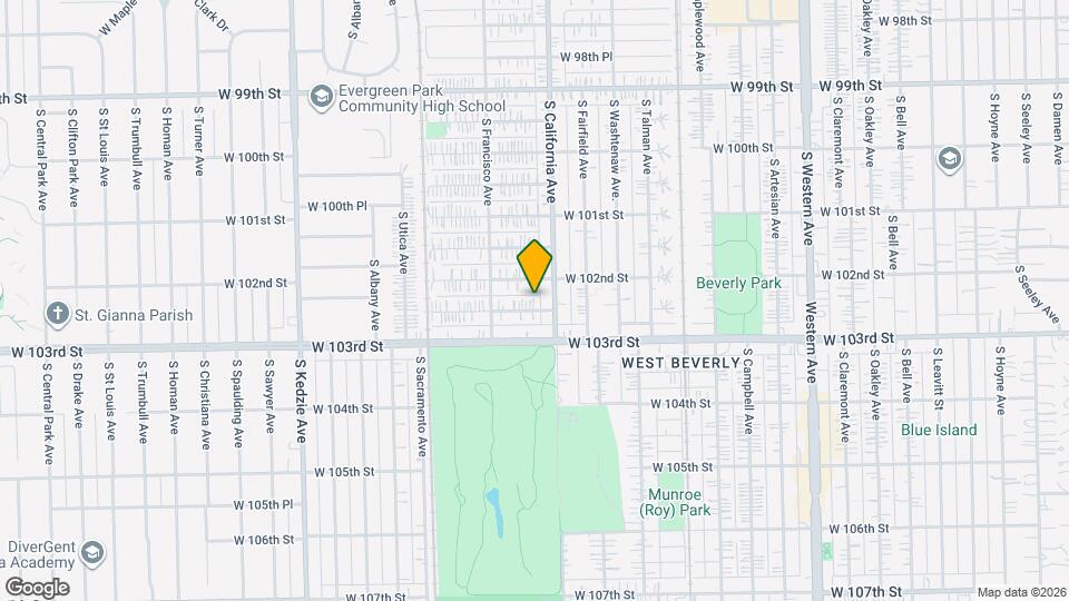 2820 W 102nd Pl Map and Location Details