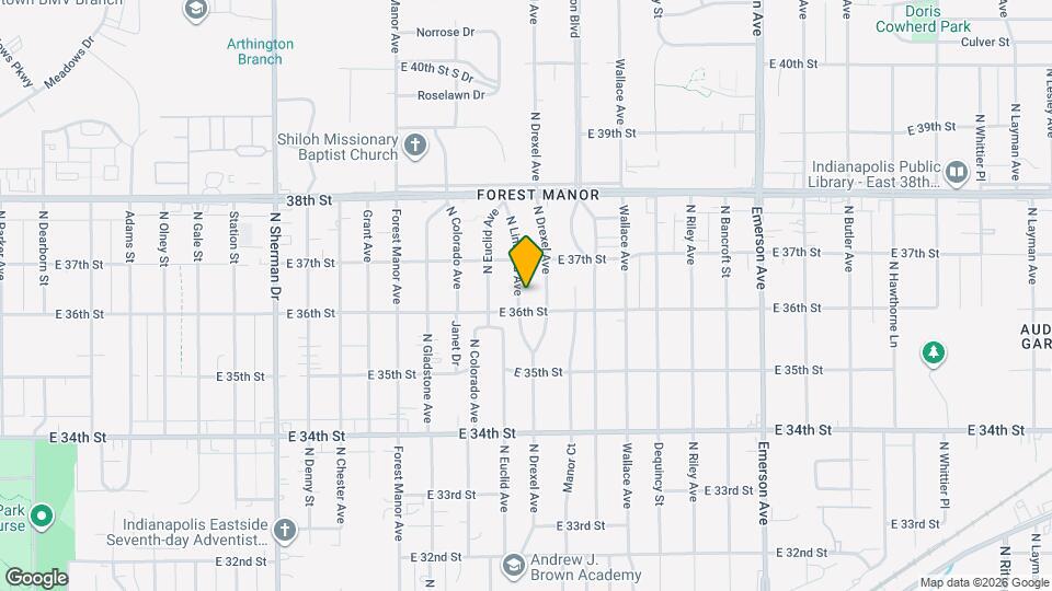 3611 N Linwood Ave Map and Location Details