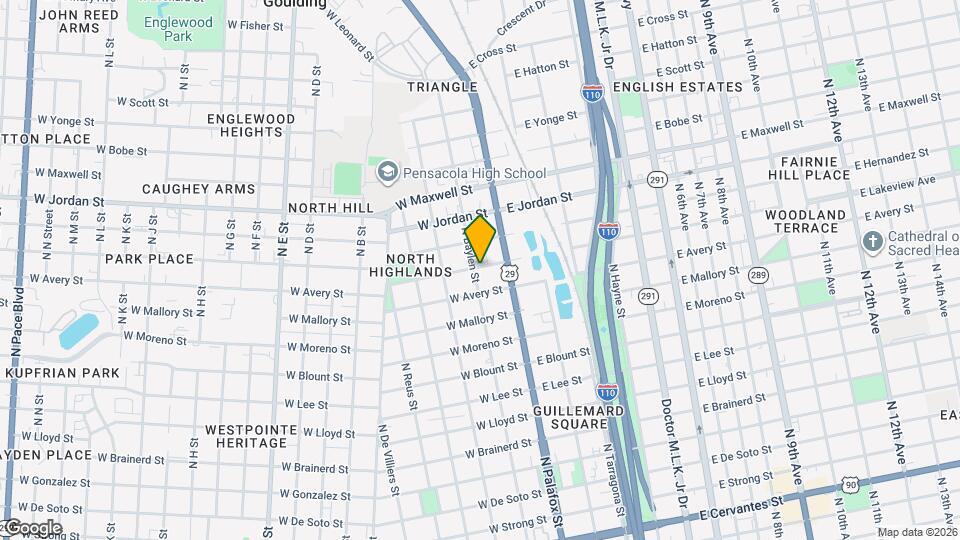 1876 N Baylen St Map and Location Details