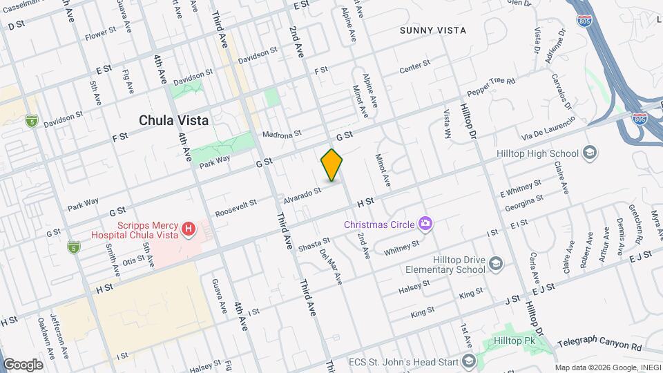 218 Alvarado St Map and Location Details