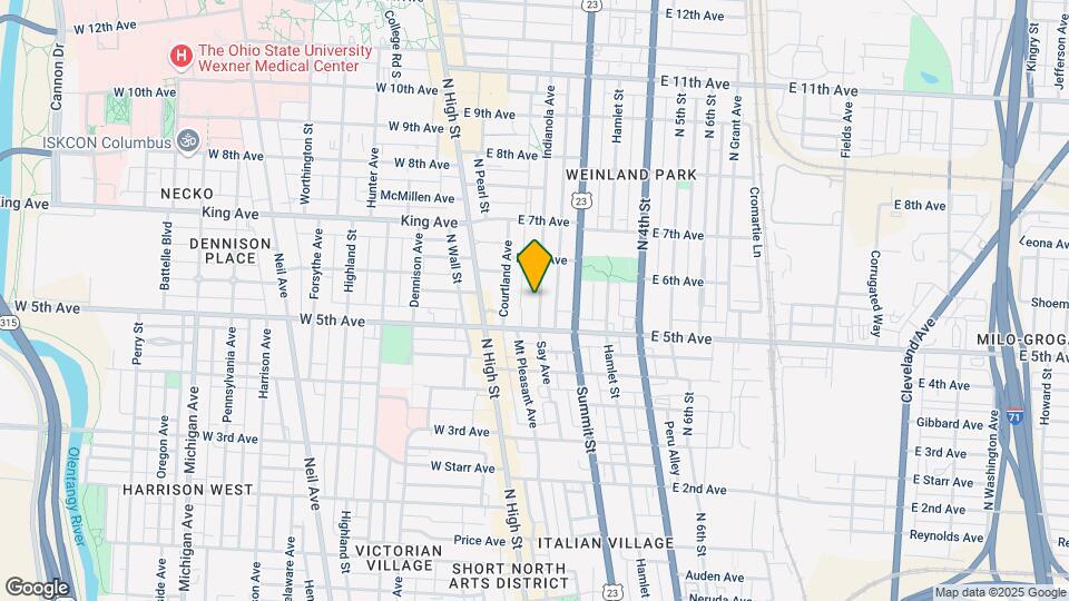 1237 Indianola Ave Map and Location Details