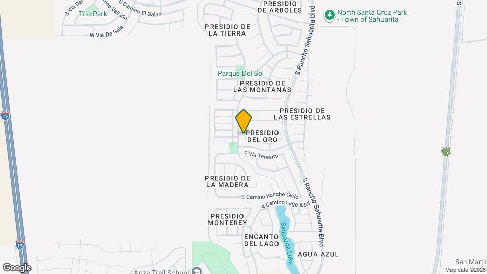 14884 S Paseo Puente a Las Estrellas Mapa y Detalles de la Ubicación