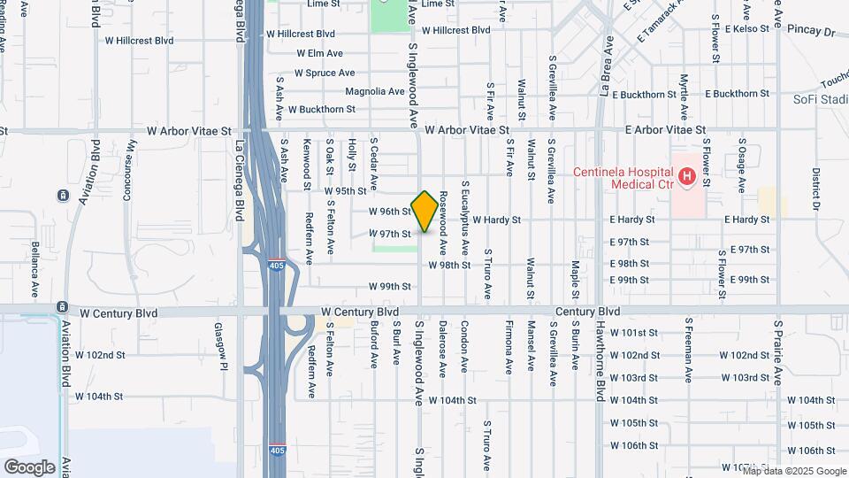 1116 S Inglewood Ave Map and Location Details