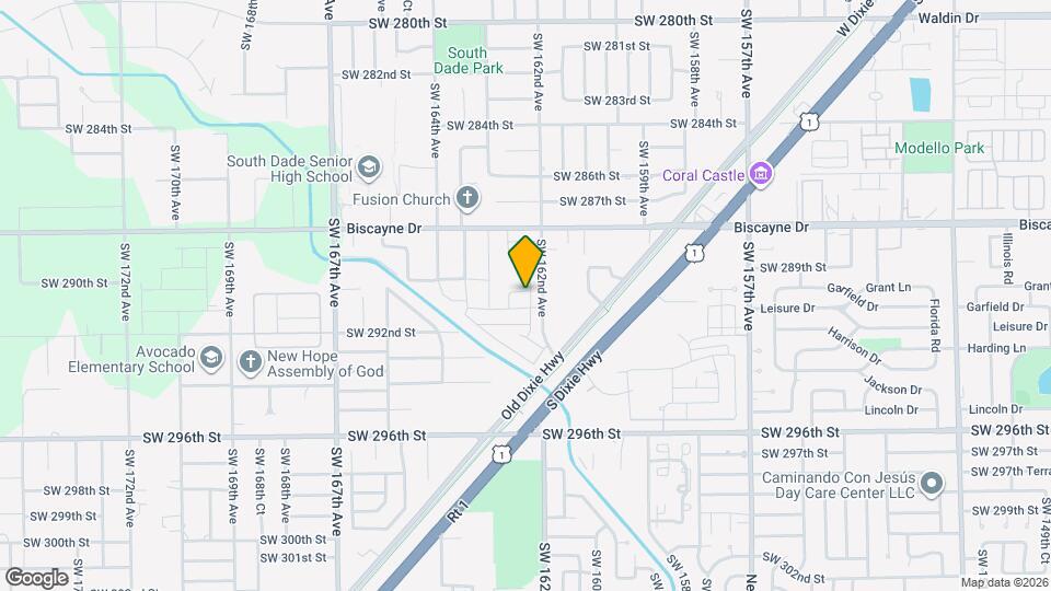 16222 SW 290th Terrace Map and Location Details