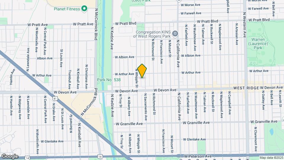 6434-6438 N Sacramento Ave Map and Location Details