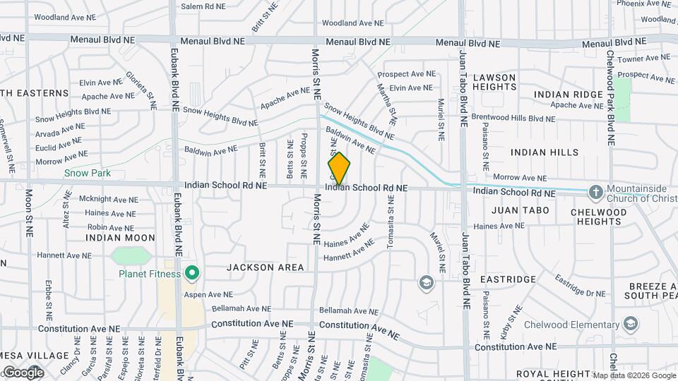 11104 Indian School Rd NE Map and Location Details