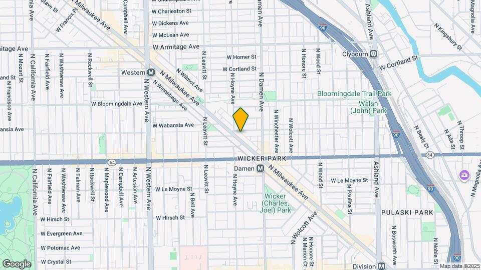 2089 W Wabansia Ave Map and Location Details