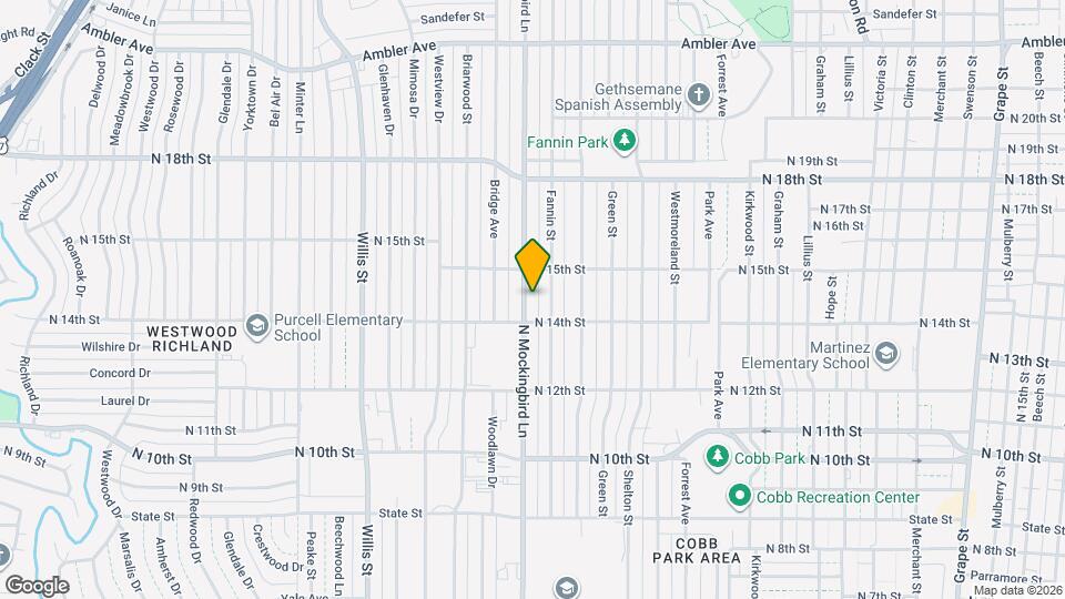 1433 N Mockingbird Ln Map and Location Details