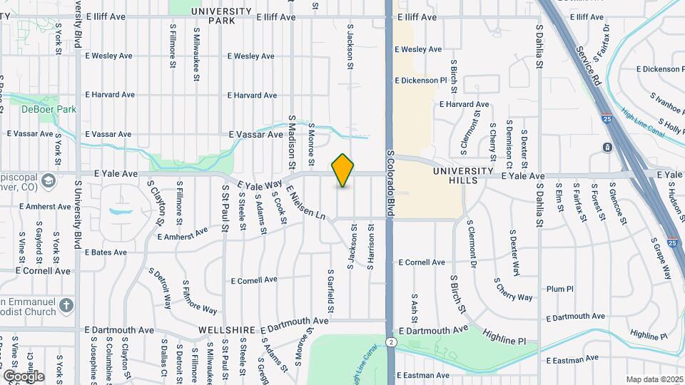2732 S Garfield St Map and Location Details