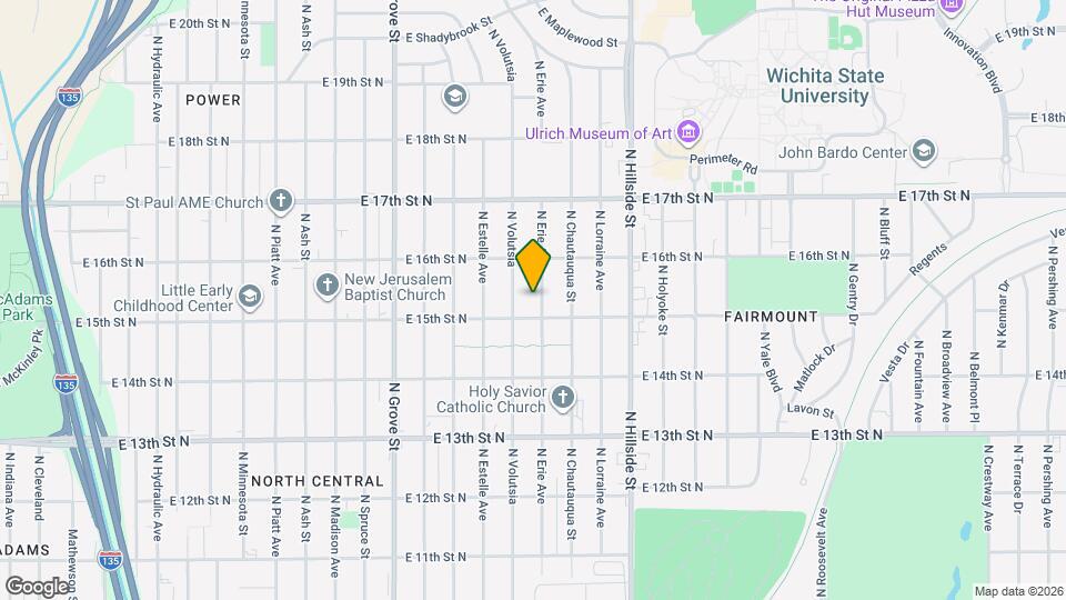 1617 N Erie Ave Mapa y Detalles de la Ubicación