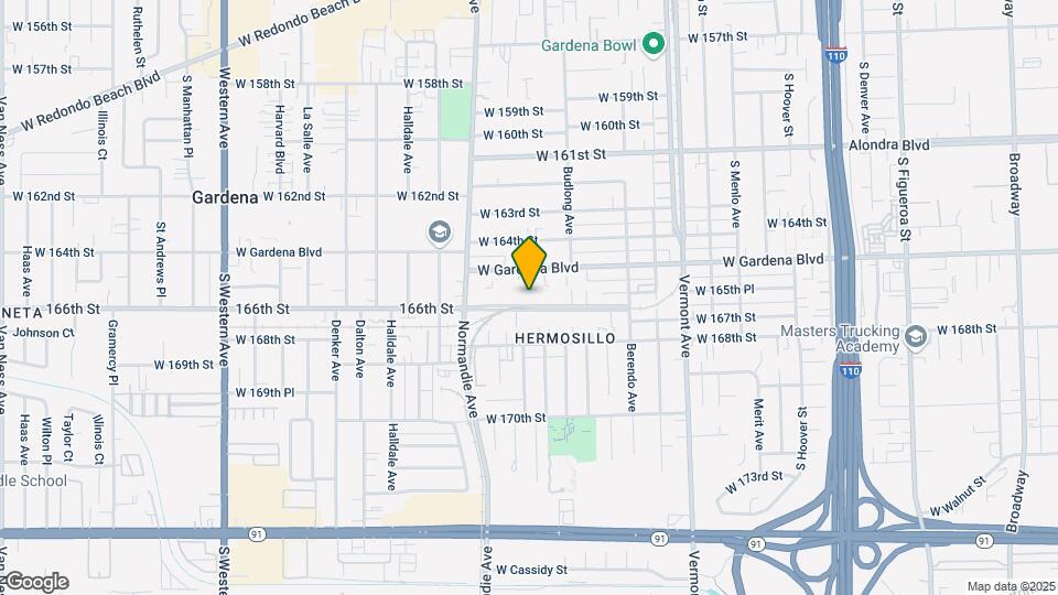 1261 W 166th St Mapa y Detalles de la Ubicación