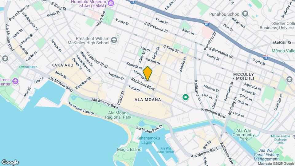 Sky Ala Moana Mapa y Detalles de la Ubicación