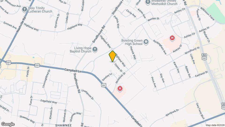 1717 Oshea St Map and Location Details