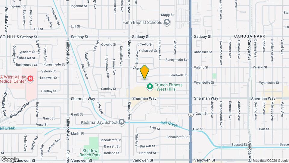 22303 Wyandotte St Map and Location Details