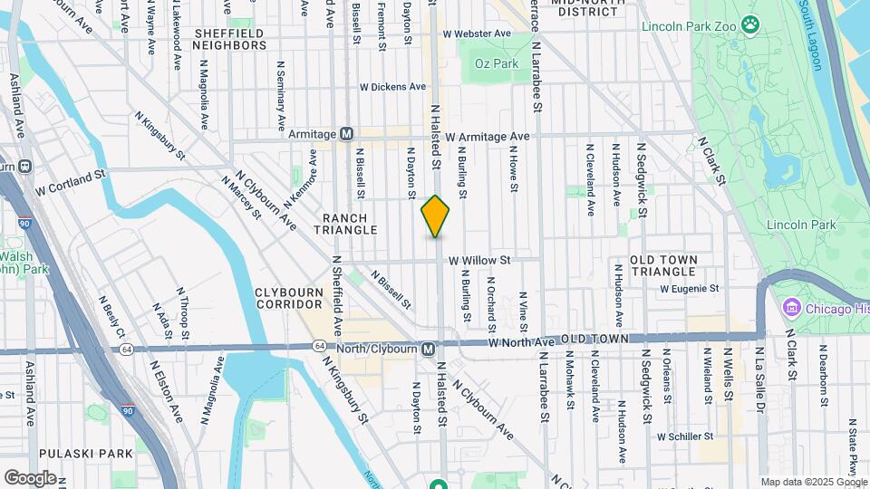 1816 N Halsted St Mapa y Detalles de la Ubicación