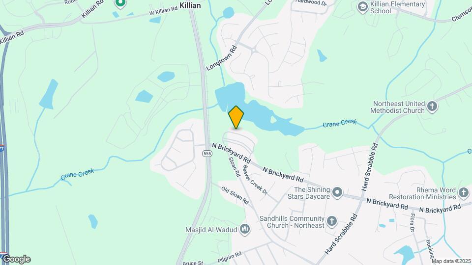 1340 N Brickyard Rd Map and Location Details