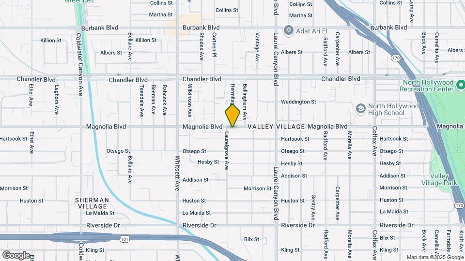 12250 Magnolia Blvd Map and Location Details