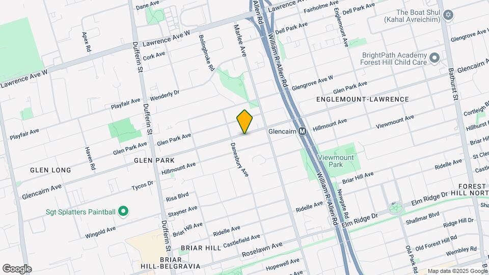 865 Glencairn Ave Map and Location Details