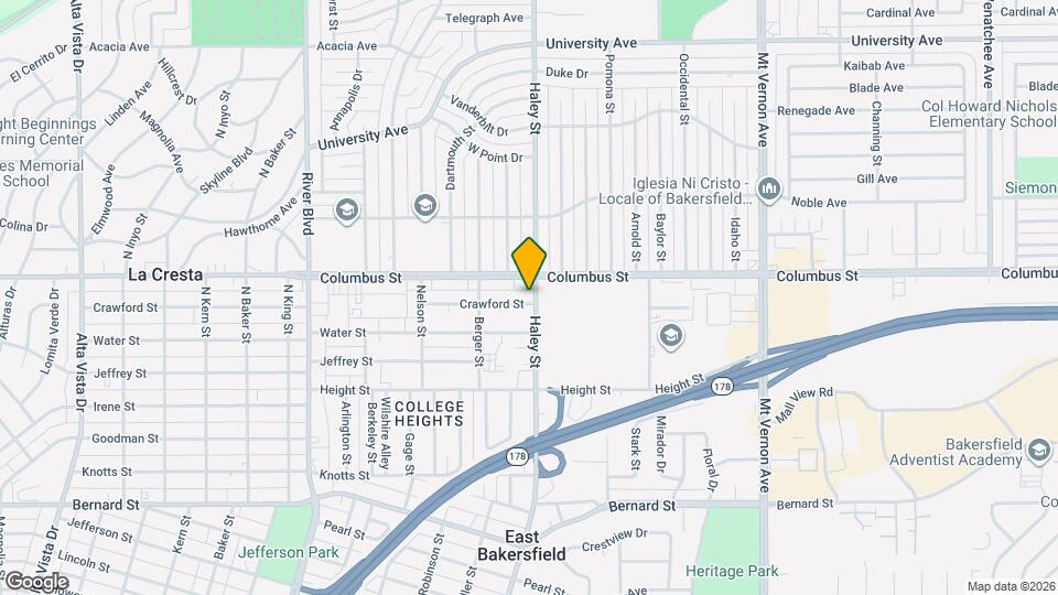 1320 Crawford St Map and Location Details