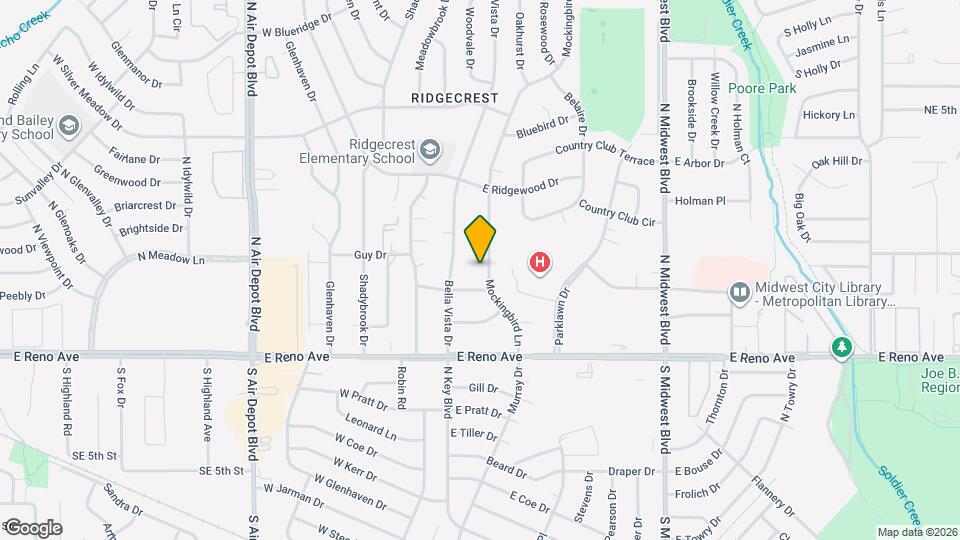 2909 Mockingbird Ln Map and Location Details