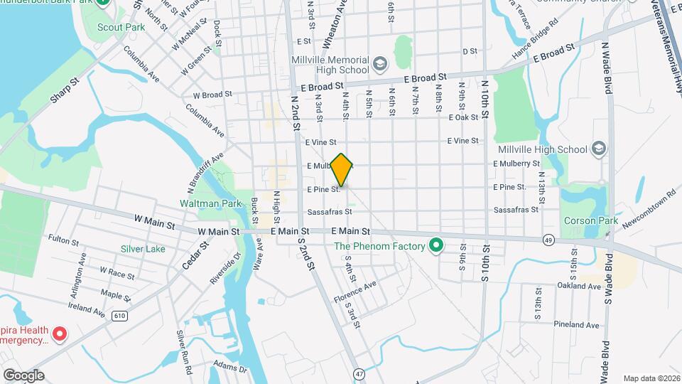 327 E Pine St. Map and Location Details