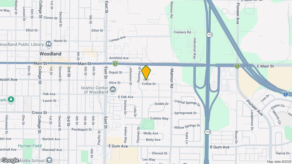 1355 Colfax Dr Map and Location Details
