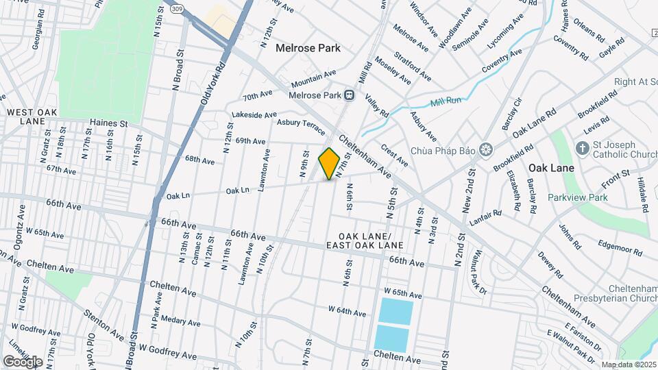 702 Oak Lane Ave Mapa y Detalles de la Ubicación