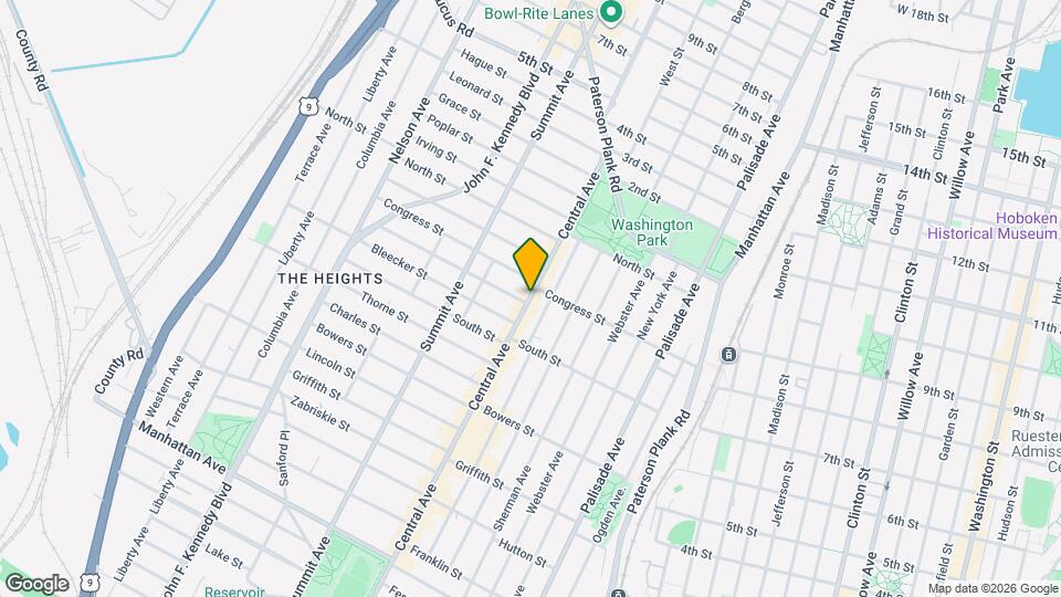 464 Central Ave Map and Location Details