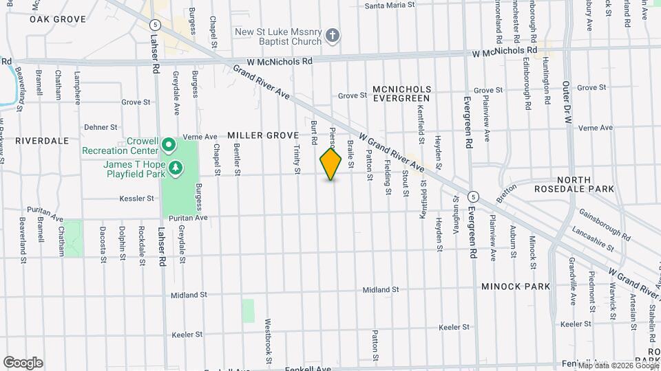 16185 Pierson St Mapa y Detalles de la Ubicación