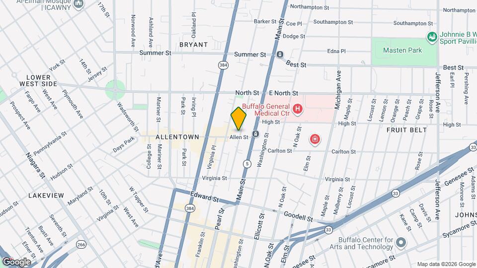 101 N Pearl St Map and Location Details