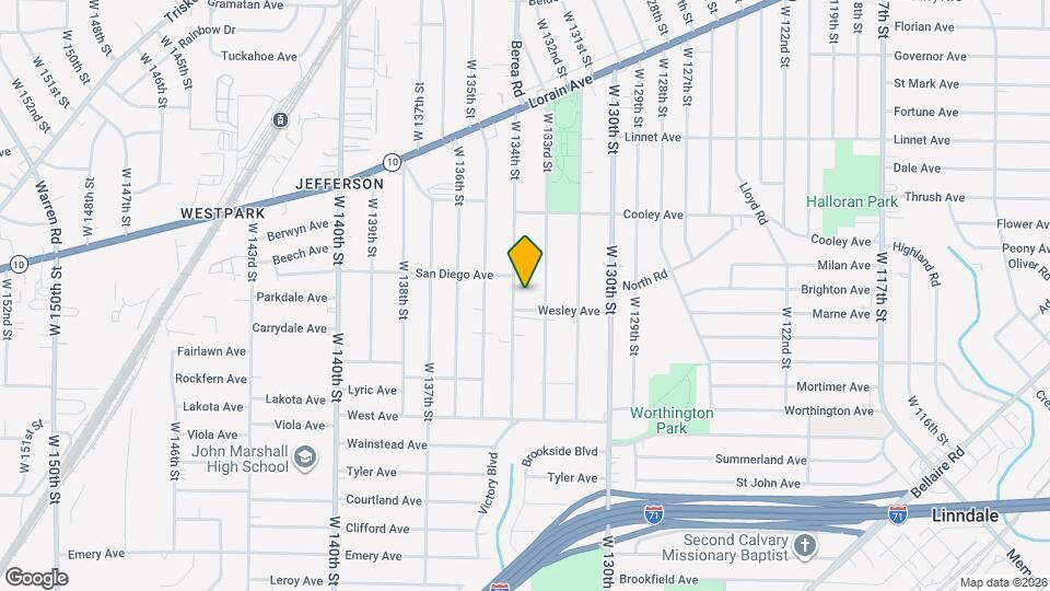 3765 W 134th St Map and Location Details