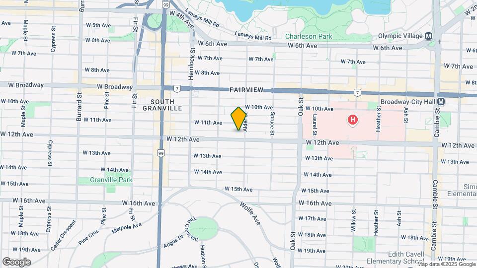 1225 W 12th Ave Map and Location Details