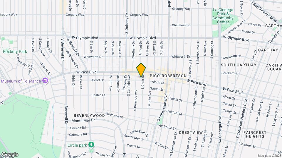 1427 S Crest Dr Map and Location Details