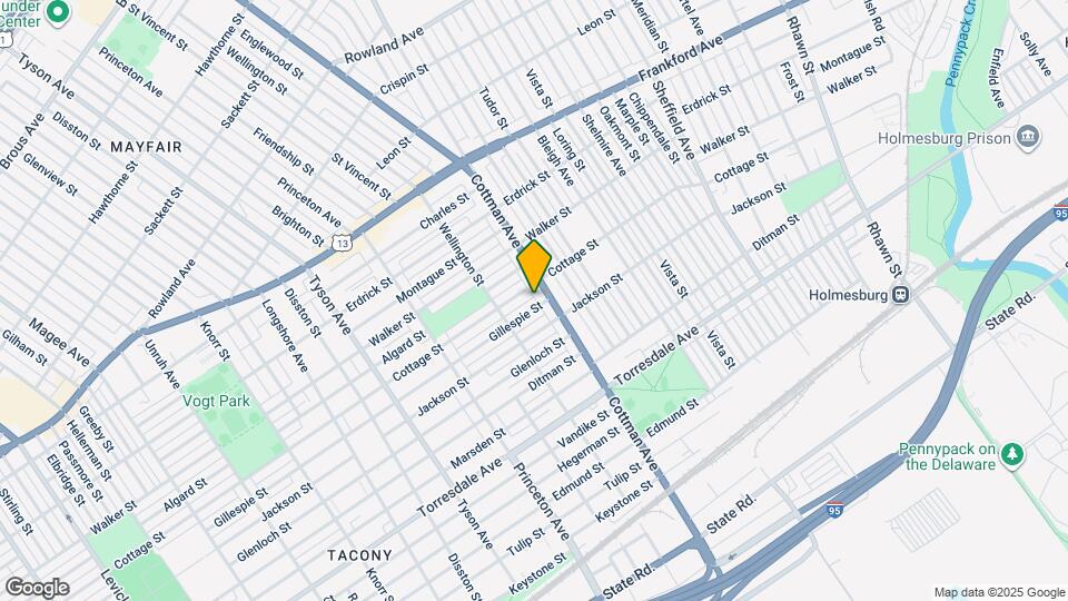 7240 Gillespie St, Unit 2FL Map and Location Details