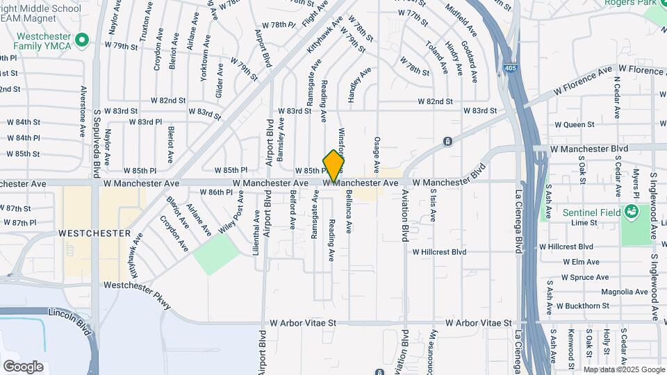 5730 W Manchester Ave Map and Location Details