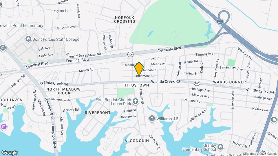 1025 Baltimore St Map and Location Details