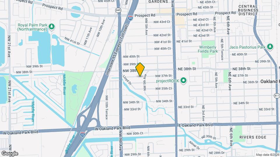 620 NW 37th St Map and Location Details